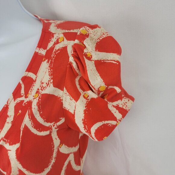 Diane von Furstenberg Womens 6 Dress Wrap Orange ANTONIO Silk Knee Length DVF - Picture 3 of 15